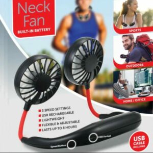 Neck Fan Adjustment Fan Hands-free Hanging Rechargeable Mini Sports Fans 3 Gears Wearable Sport Fan – Random Color